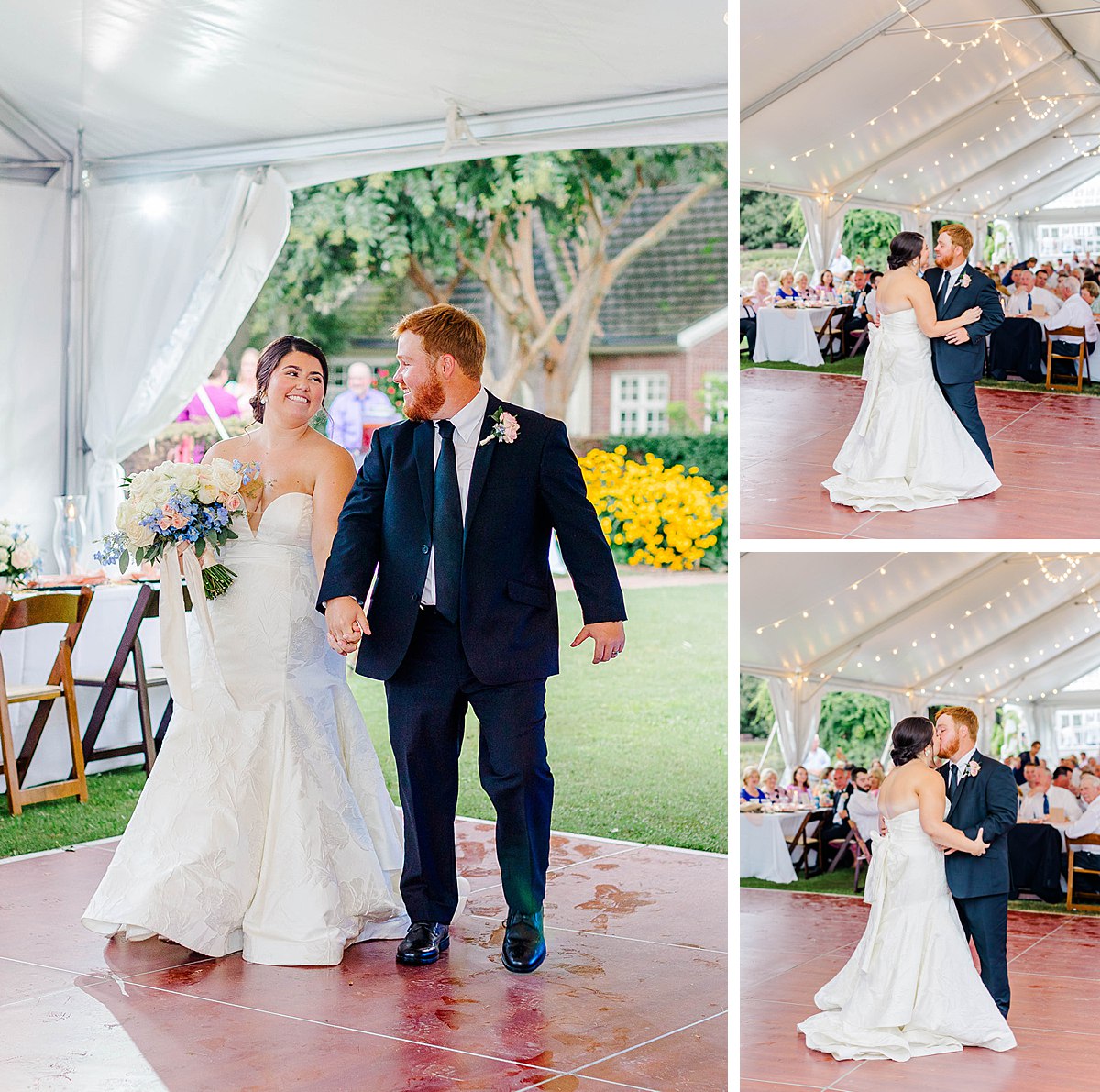 bride and groom first dance