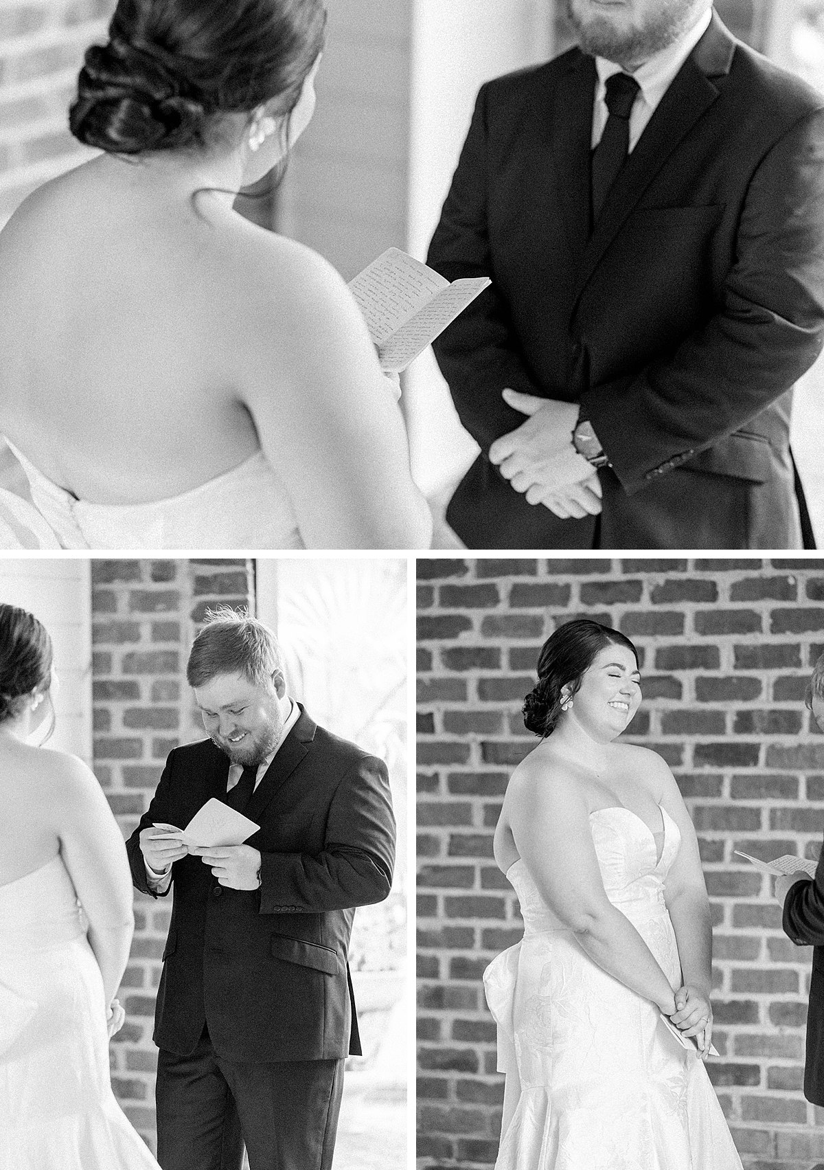 bride and groom sharing intimate, private vows before wedding ceremony