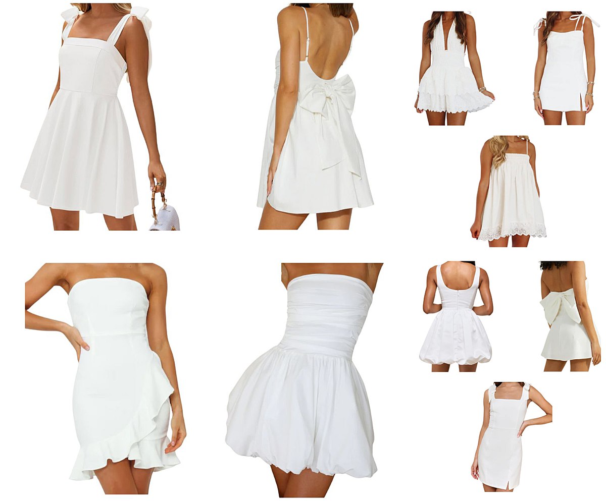 Trendy White Graduation Mini Dress Inspiration for High School and College Seniors