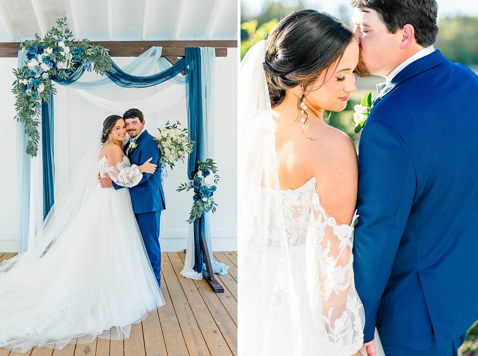 Newlywed portraits by Kelsie Zeagler Photography at The English Country Barn