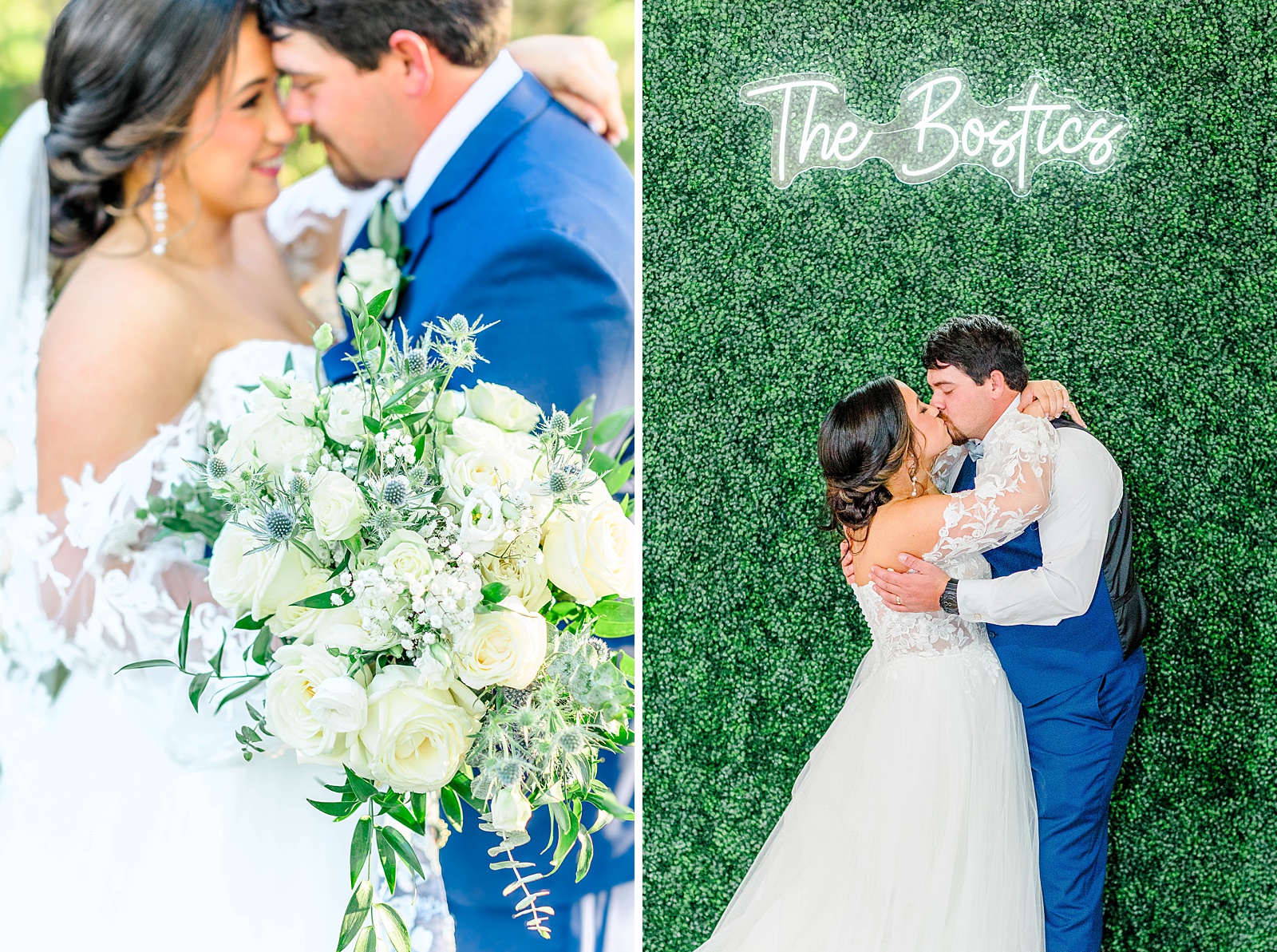 Bride and Groom portraits at The English Country Barn in North Carolina. 