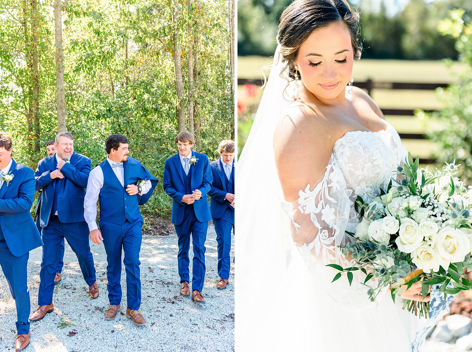 Wedding photography at The English Country Barn in North Carolina. 
