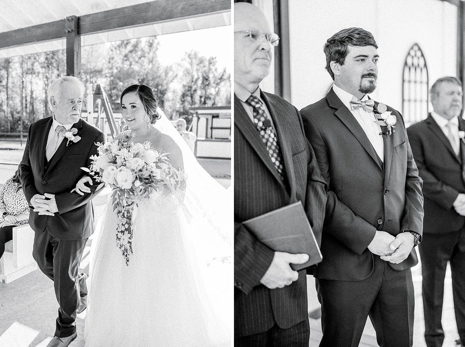 Wedding ceremony at The English Country Barn. Photography by Kelsie Zeagler. 