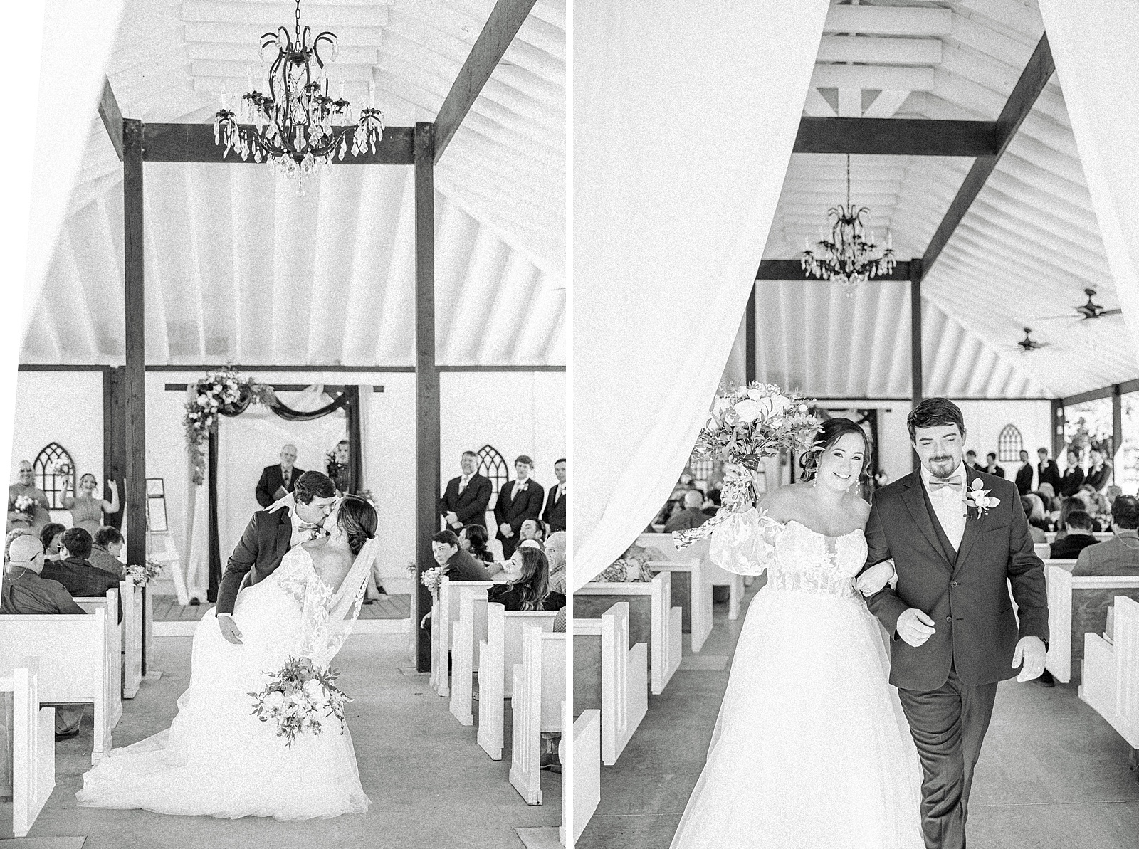 Bride and groom precession from a fall wedding in NC. 