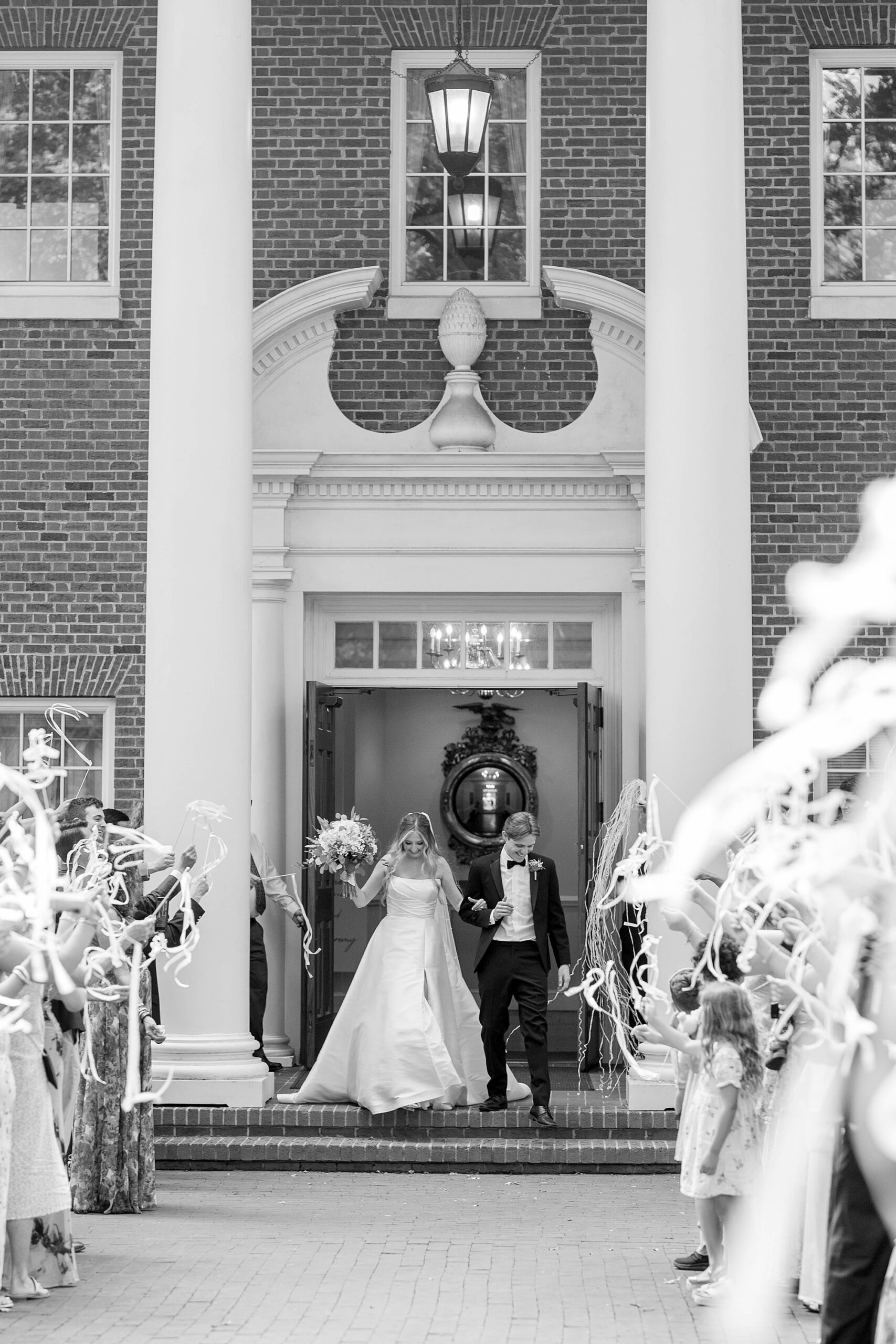 Exit out of the Meredith College Chapel for wedding ceremony