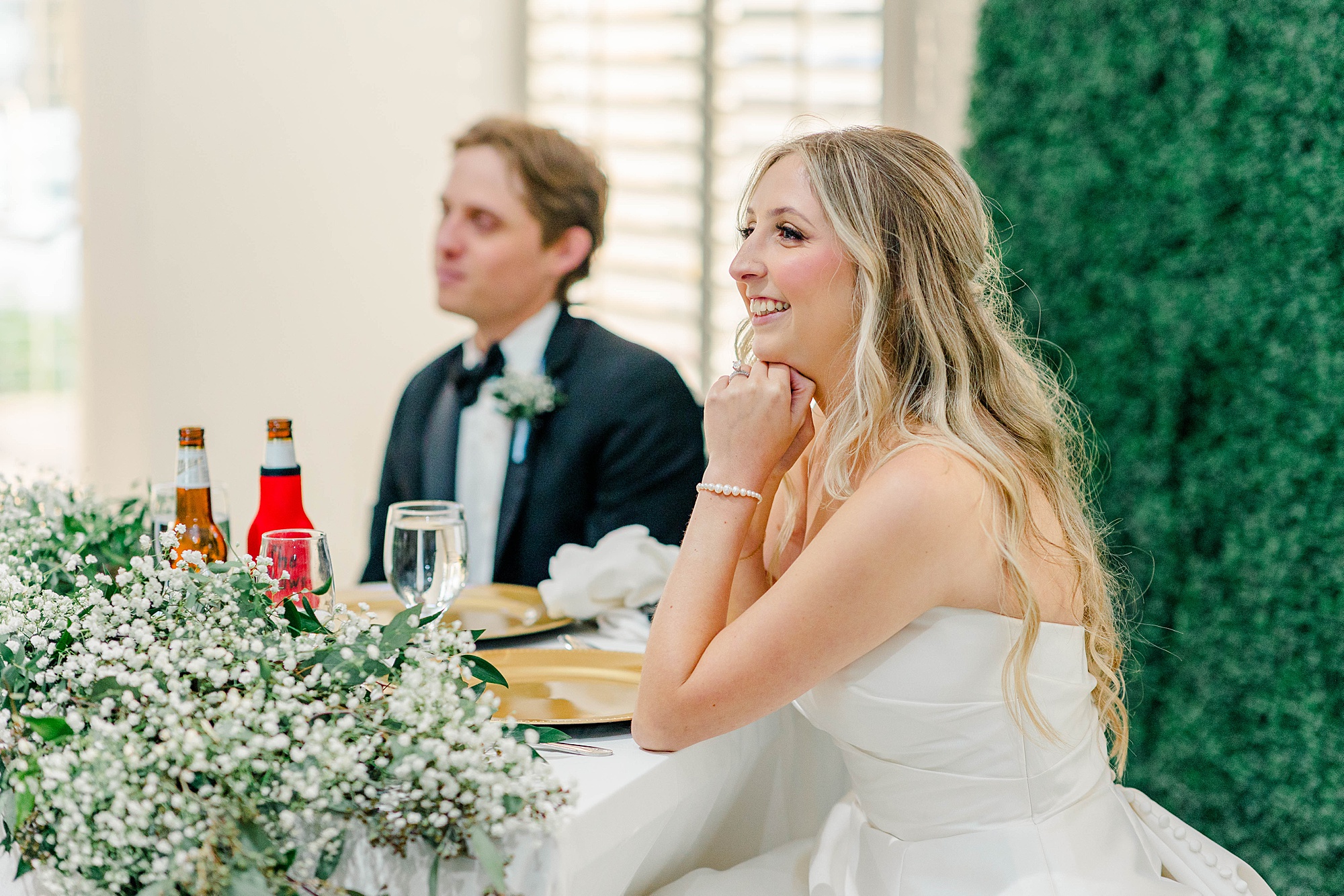 Wedding reception photos at NC State Alumni building